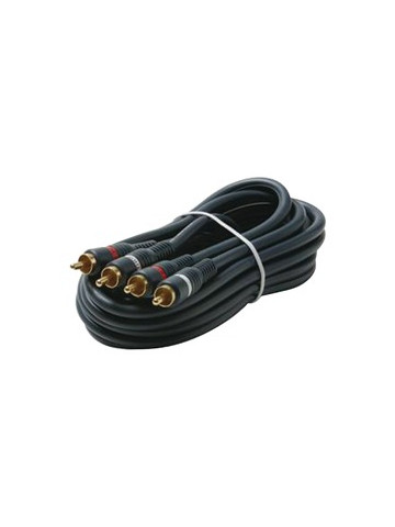 Steren 254&#45;215BL Dual RCA Stereo Cables 6ft