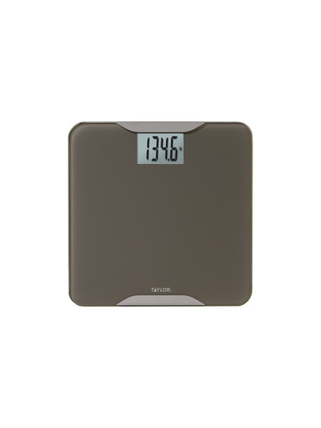 Taylor Precision Products 5297042 Digital Glass Bath Scale, Taupe with Stainless Steel Accents, 400-Lb. Capacity