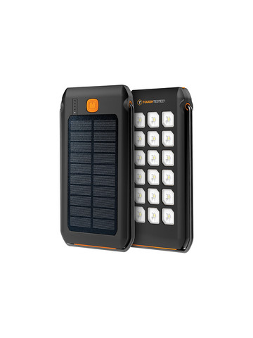 ToughTested TT-PBW-LED10 Portable Power Pack, 10,000-mAh, LED Solar with Light