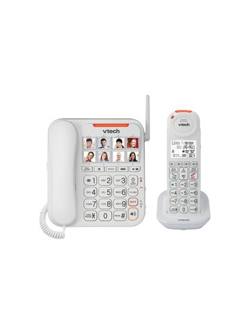 VTech VTSN5147 Amplified Corded/Cordless Answering System with Big Buttons & Display