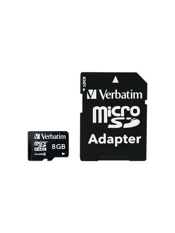 Verbatim 44081 microSDHC Card with Adapter 8GB Class 10