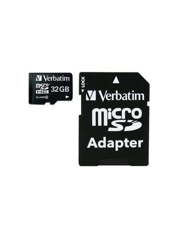 Verbatim 44083 microSDHC Card with Adapter 32GB Class 10