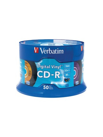 Verbatim 94587 700MB 80-Minute Digital Vinyl CD-Rs 50-ct Spindle