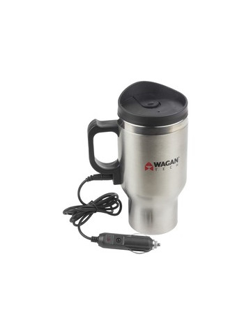 Wagan Tech 6100 12&#45;Volt Deluxe Double&#45;Wall Stainless Steel Heated Travel Mug