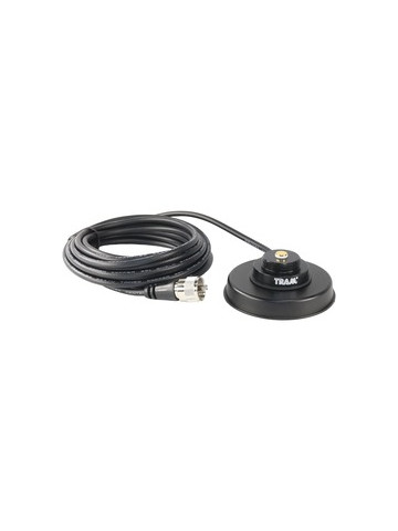 Tram 1235 3&#45;1/4&#45;Inch Black Zinc NMO Magnet Mount with RG58 Coaxial Cable and UHF PL&#45;259 Connector CB Radio Accessory